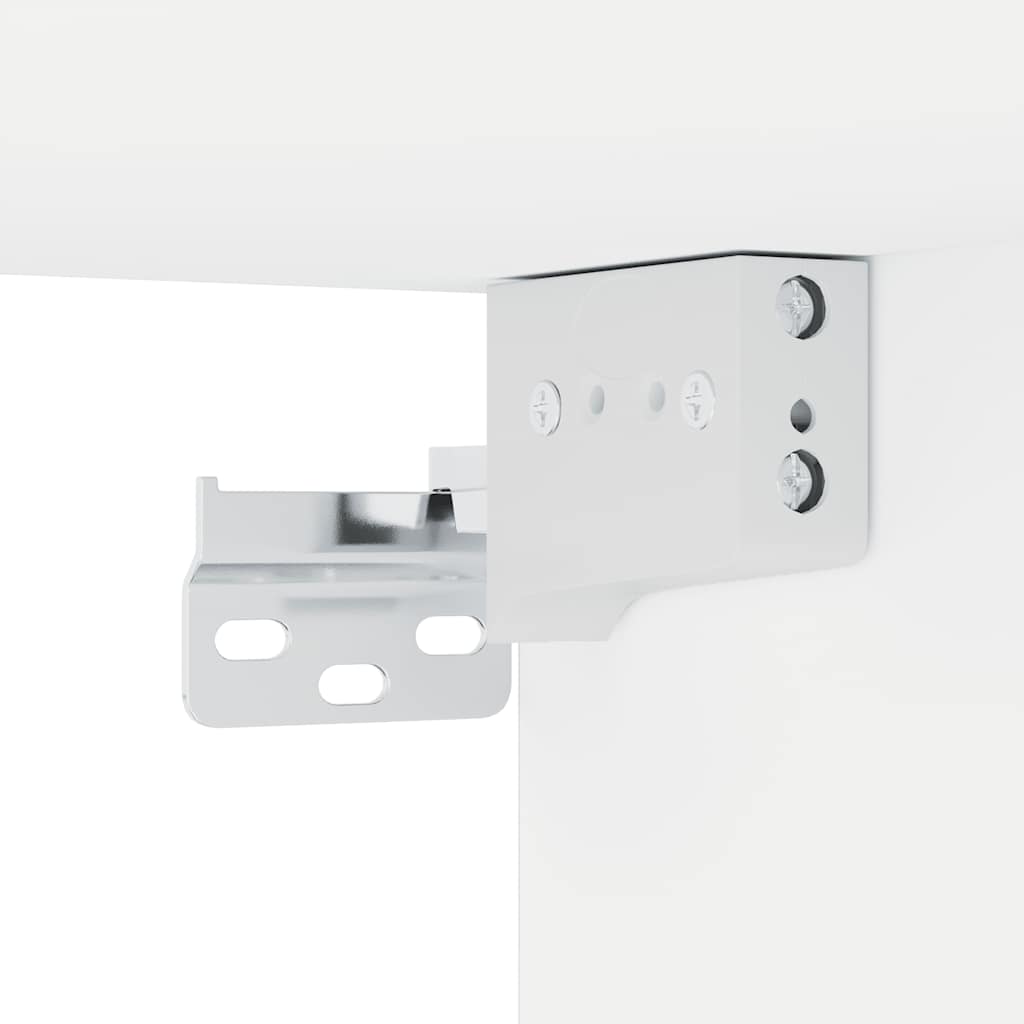 Unités murales TV 5 pcs blanc bois d'ingénierie