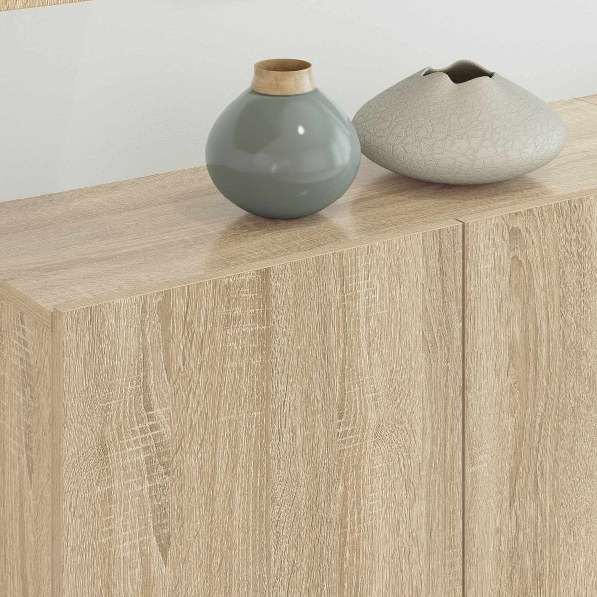Unités murales TV 5 pcs chêne sonoma bois d'ingénierie
