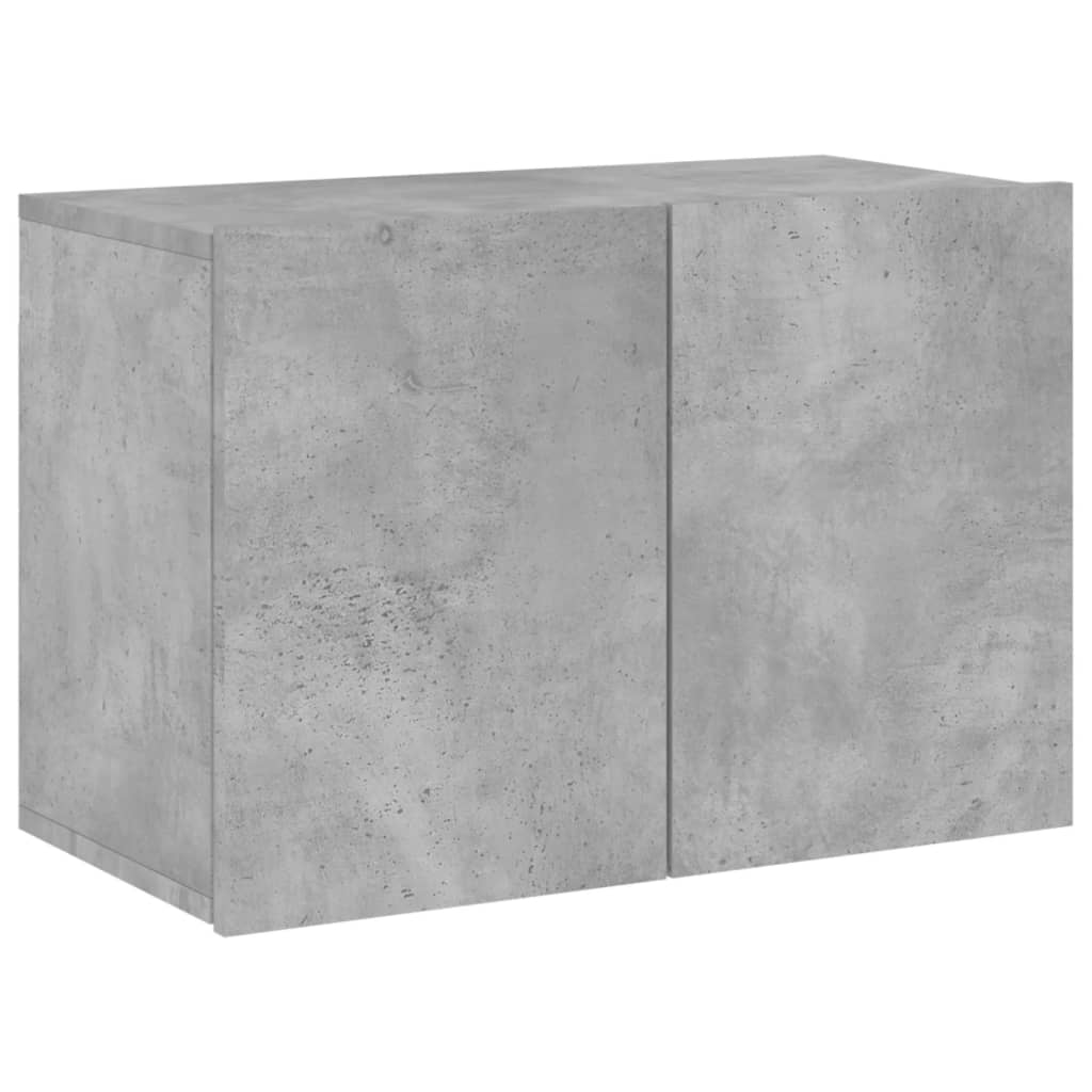 Unités murales TV 5 pcs gris béton bois d'ingénierie - XIOS