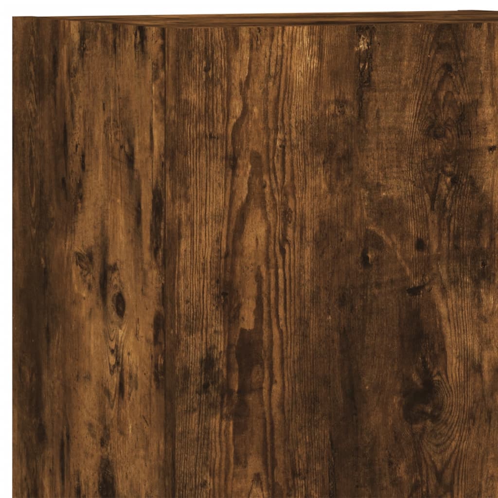 Unités murales TV 5 pcs chêne fumé bois d'ingénierie - XIOS