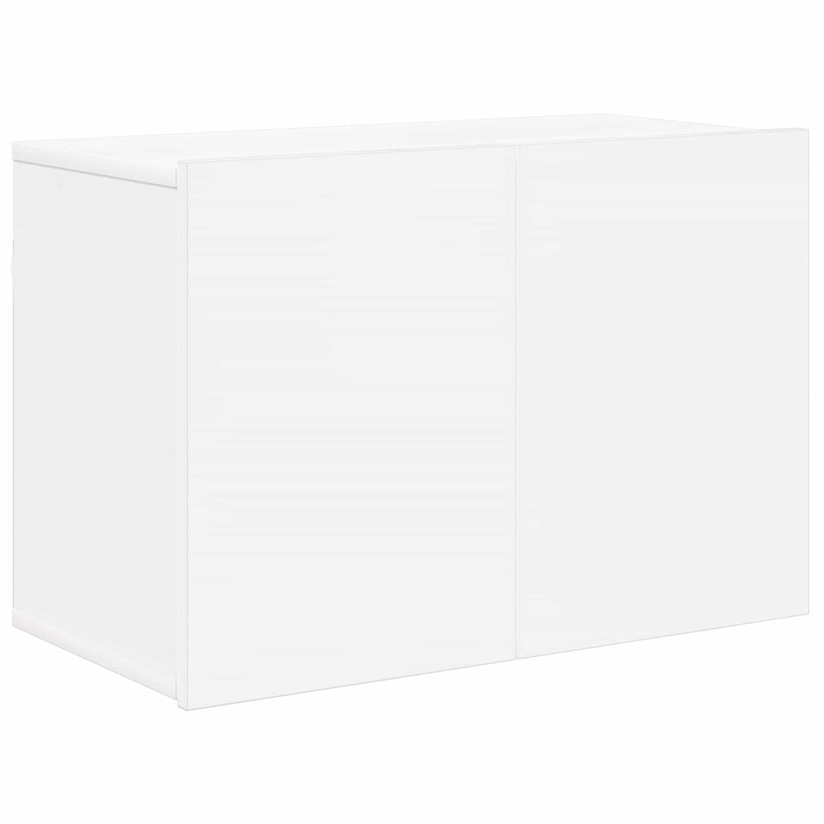 Unités murales TV 5 pcs blanc bois d'ingénierie
