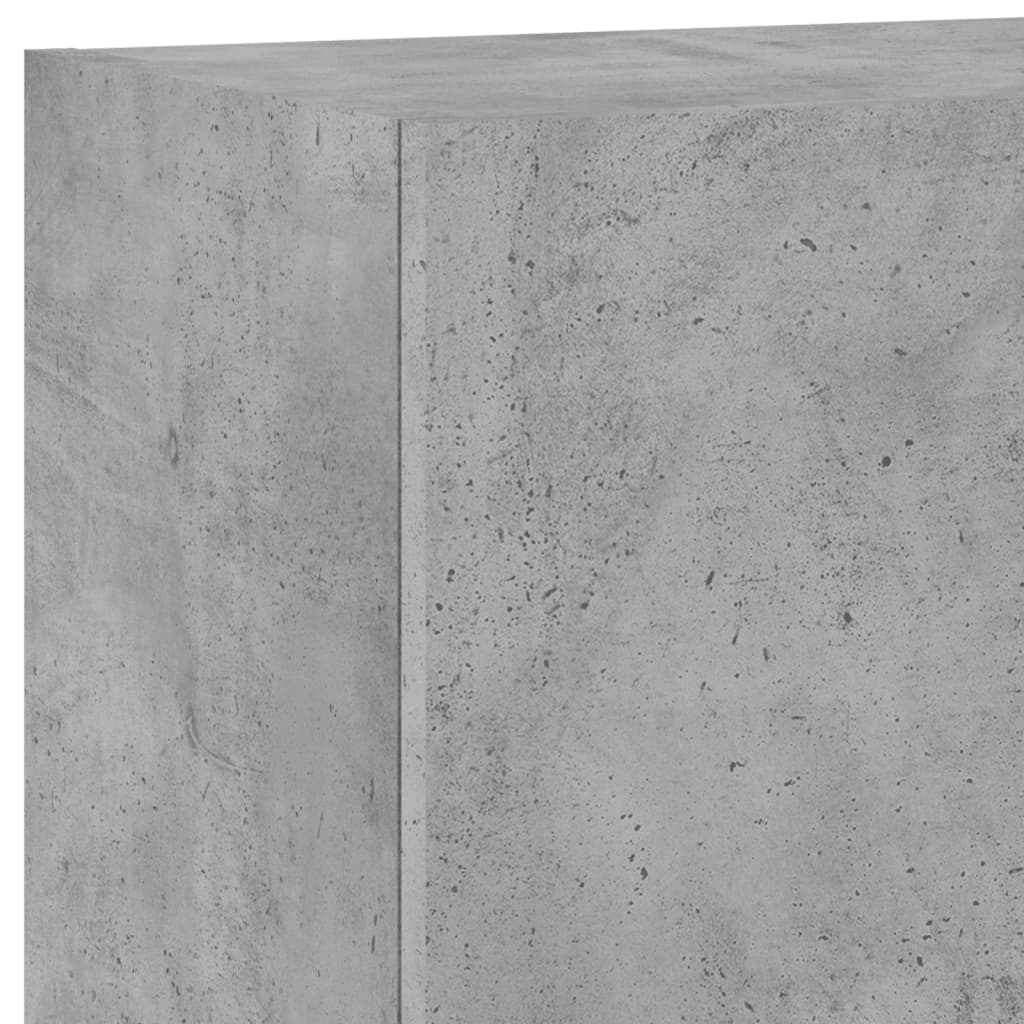 Unités murales TV 5 pcs gris béton bois d'ingénierie - XIOS