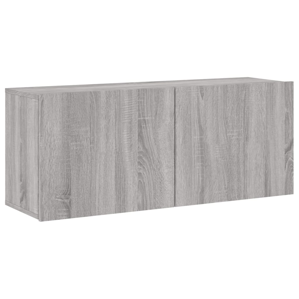 Unités murales TV 5 pcs sonoma gris bois d'ingénierie - XIOS