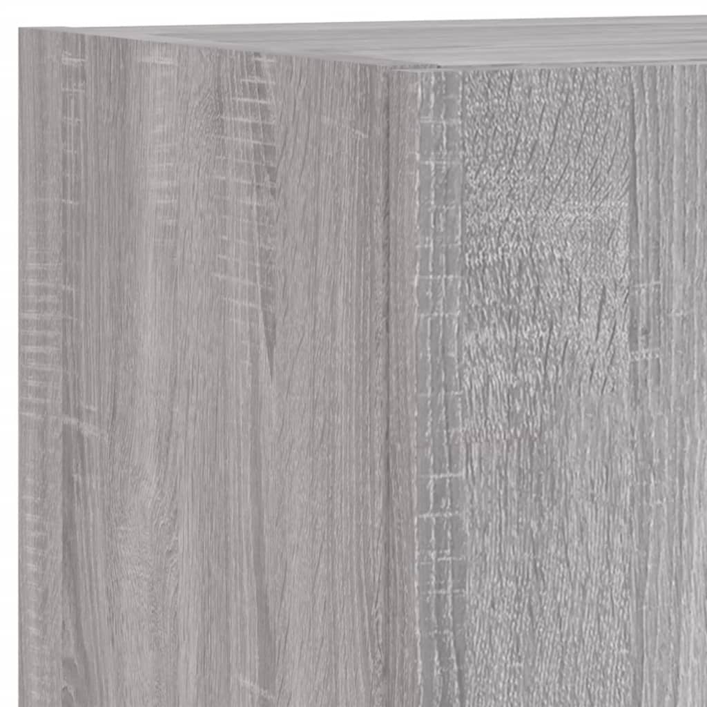 Meuble TV muraux 4 pcs avec lumières LED sonoma gris - XIOS