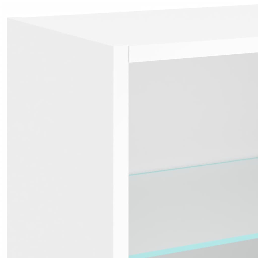 Unités murales TV avec LED 8 pcs blanc bois d'ingénierie - XIOS