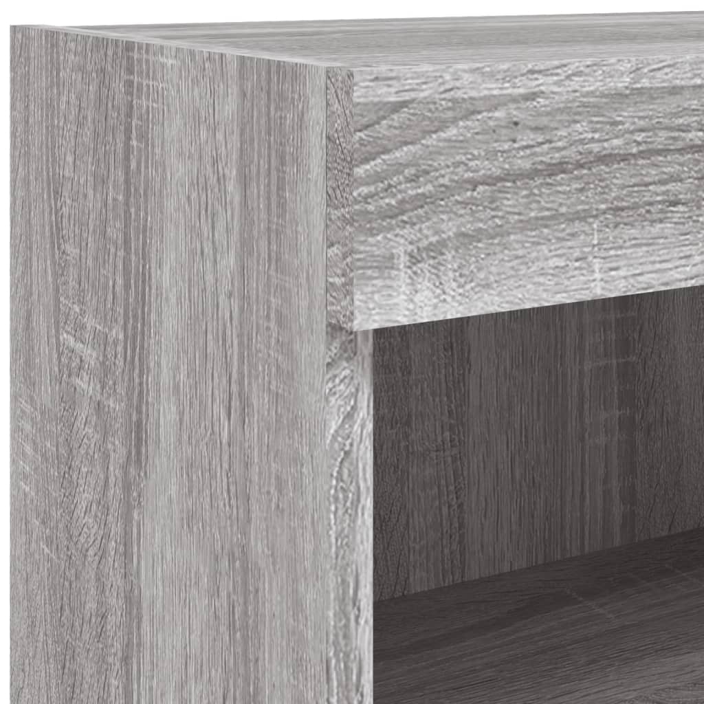 Unités murales TV avec LED 6 pcs gris sonoma bois d'ingénierie