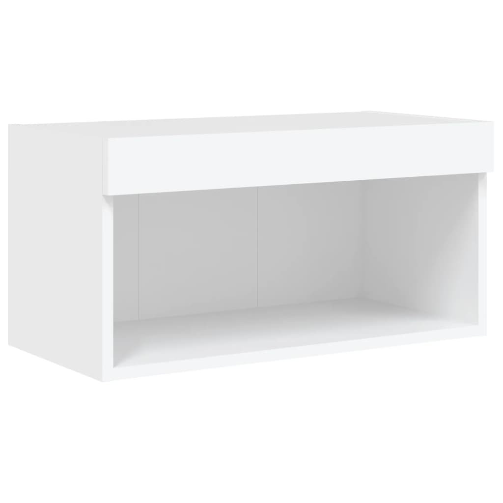Unités murales TV avec LED 5 pcs blanc bois d'ingénierie - XIOS