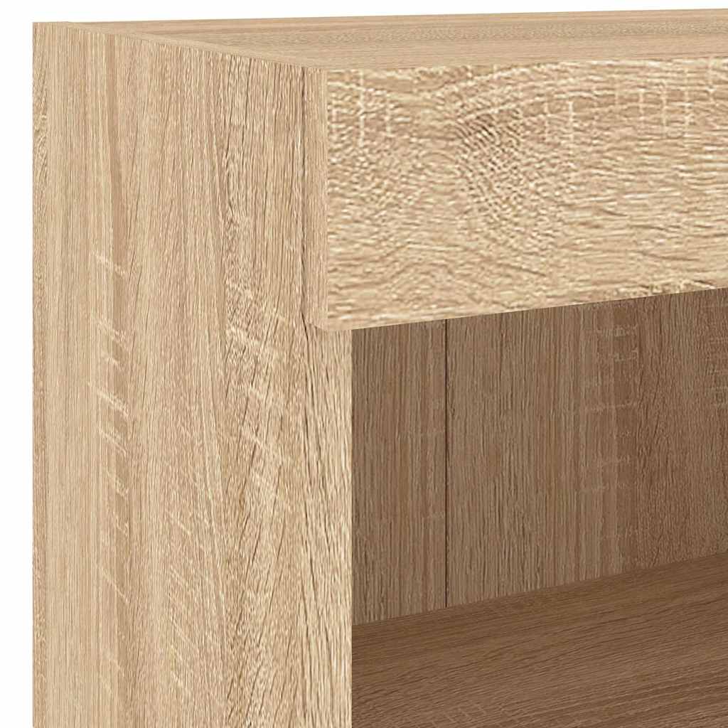 Ensemble de meubles TV muraux 7pcs et lumières LED chêne sonoma