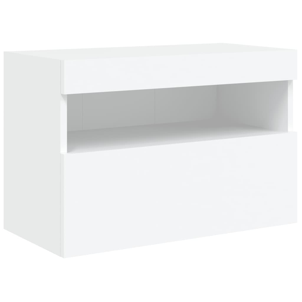 Ensemble de meubles TV muraux 7 pcs avec lumières LED blanc - XIOS