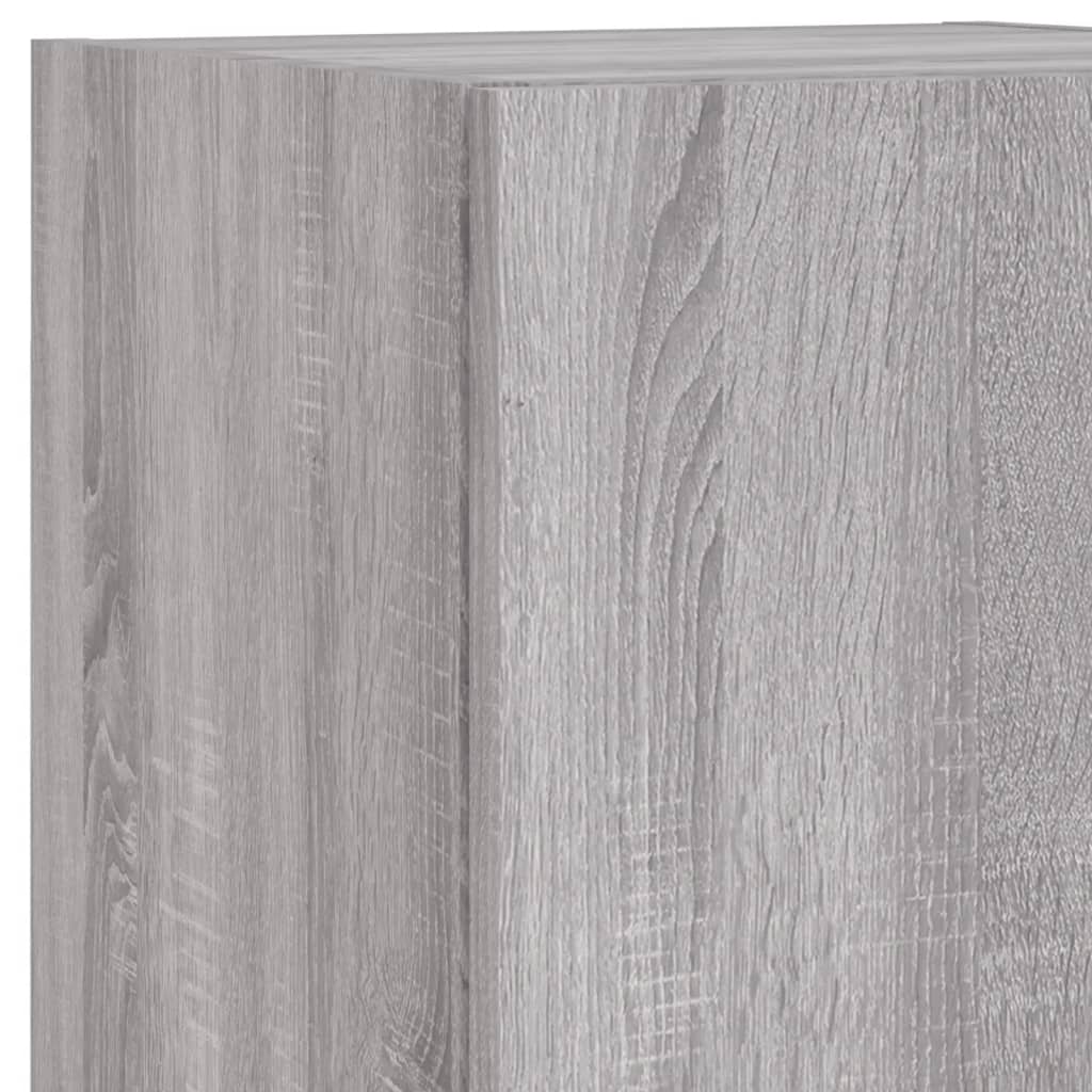Ensemble de meubles TV muraux 7 pcs et lumières LED sonoma gris - XIOS