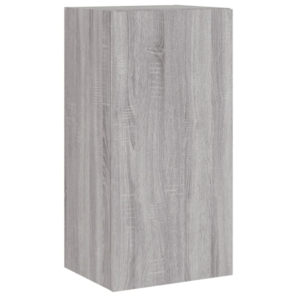 Meuble TV muraux 4 pcs avec lumières LED sonoma gris - XIOS