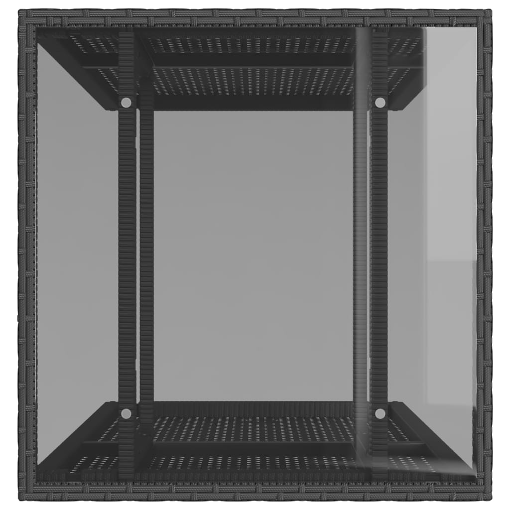 Ensemble de bistro 3 pcs avec coussins noir résine tressée - XIOS