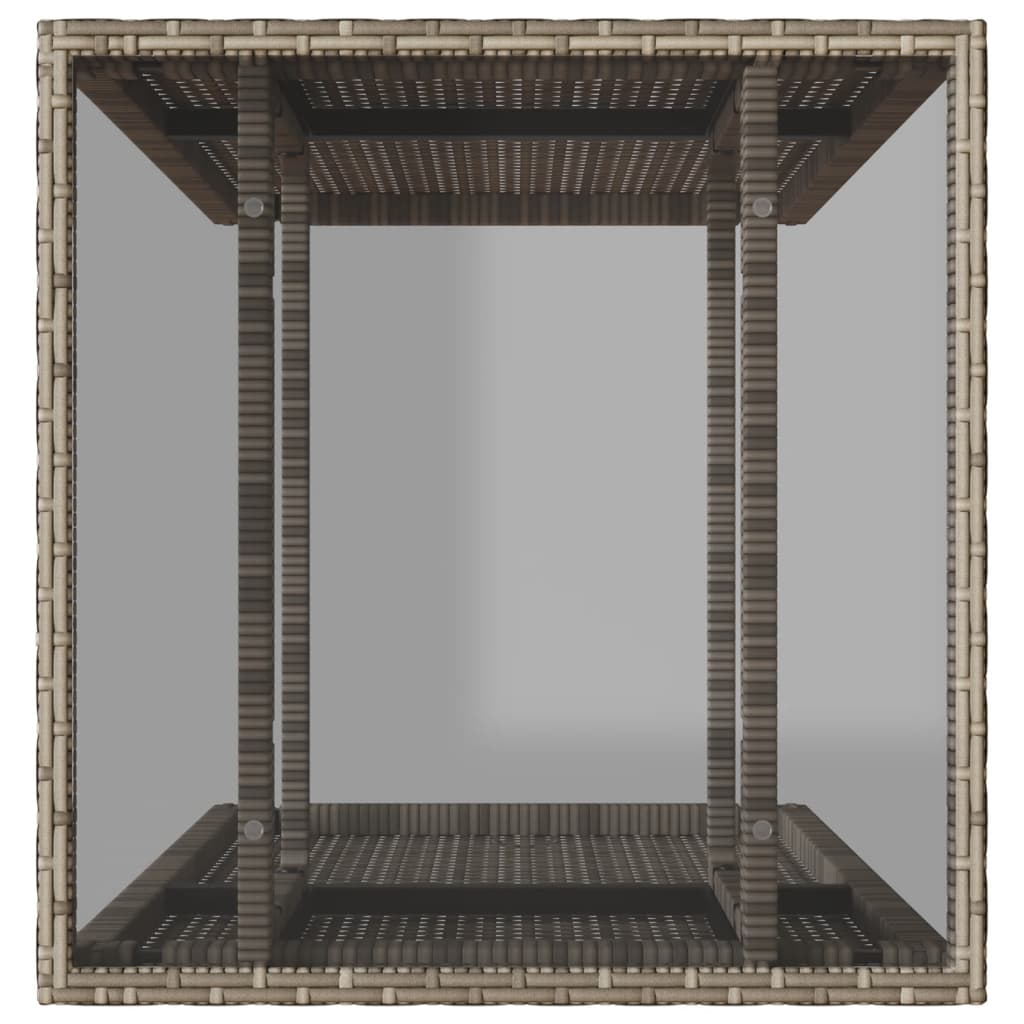 Ensemble de bistro 3 pcs avec coussins gris résine tressée - XIOS