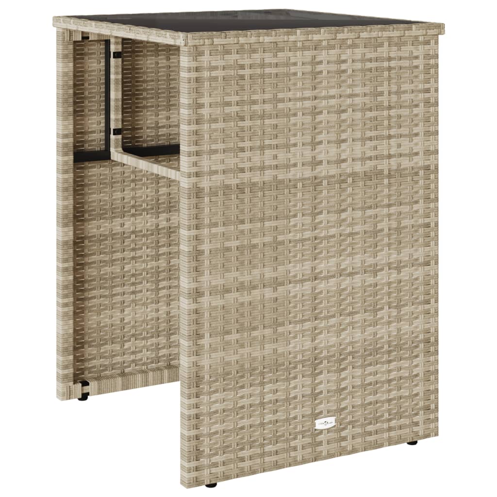 Ensemble de bistro 3 pcs et coussins gris clair résine tressée - XIOS