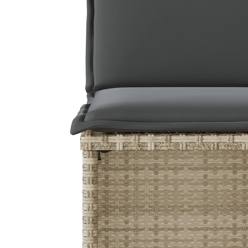 Ensemble de bistro 3 pcs et coussins gris clair résine tressée - XIOS