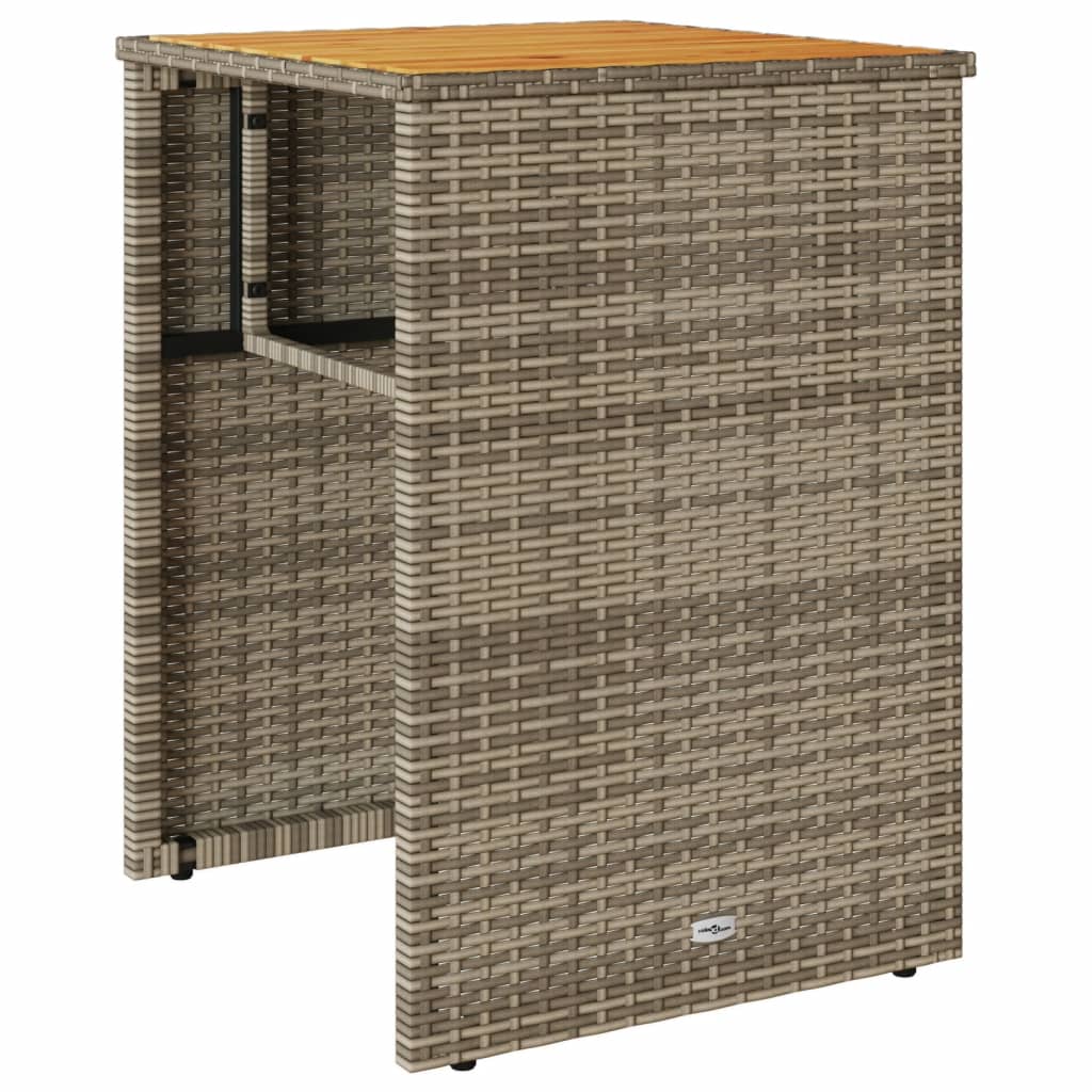 Ensemble de bistro 3 pcs avec coussins gris résine tressée - XIOS