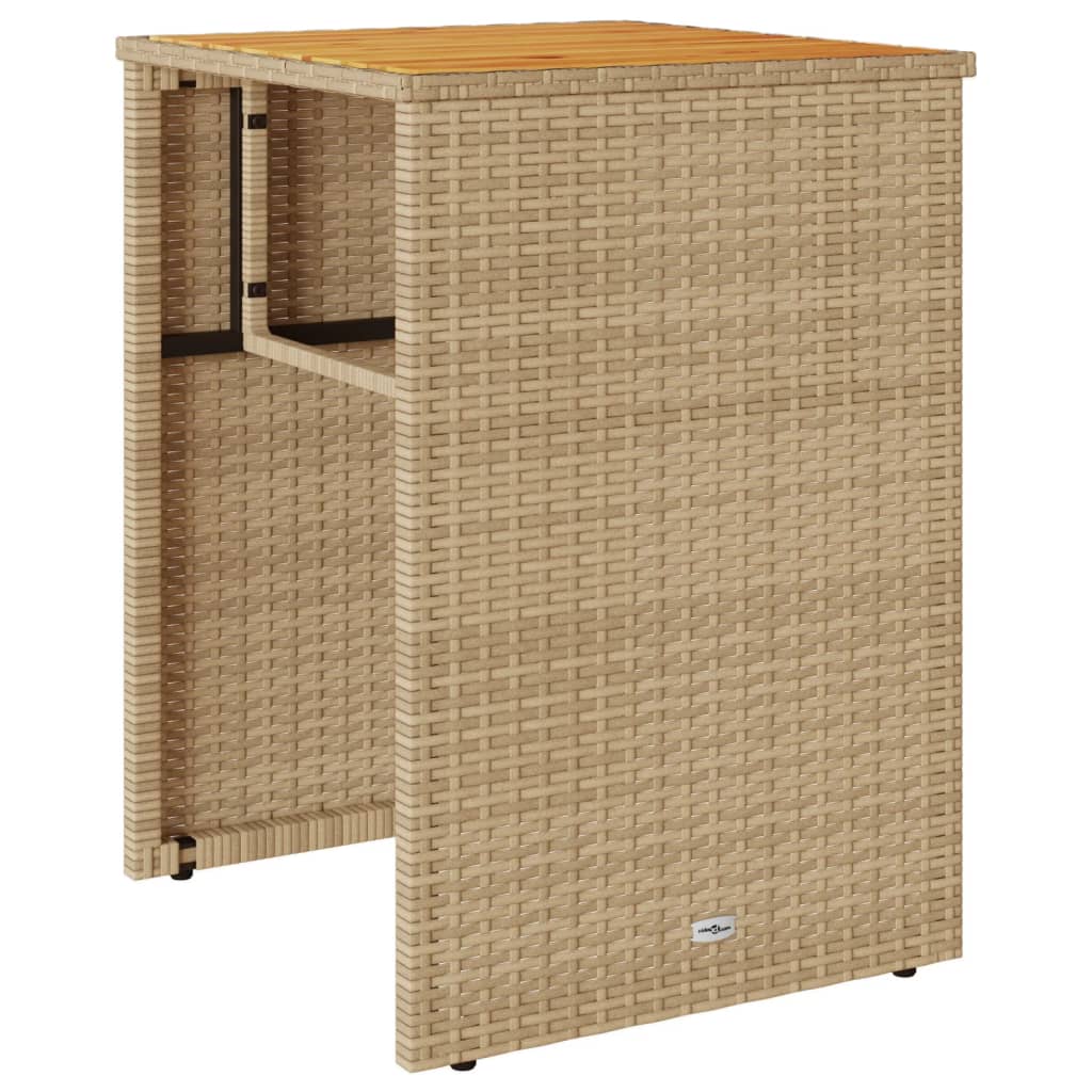 Ensemble de bistro 3 pcs avec coussins beige résine tressée - XIOS