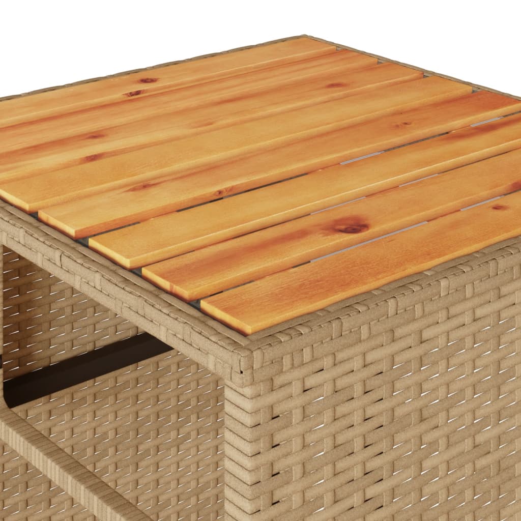 Ensemble de bistro 3 pcs avec coussins beige résine tressée - XIOS