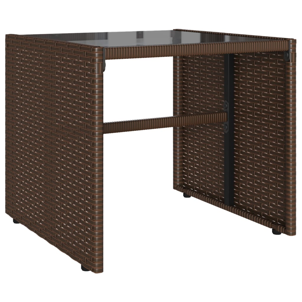 Salon de jardin 4 pcs avec coussins marron résine tressée - XIOS