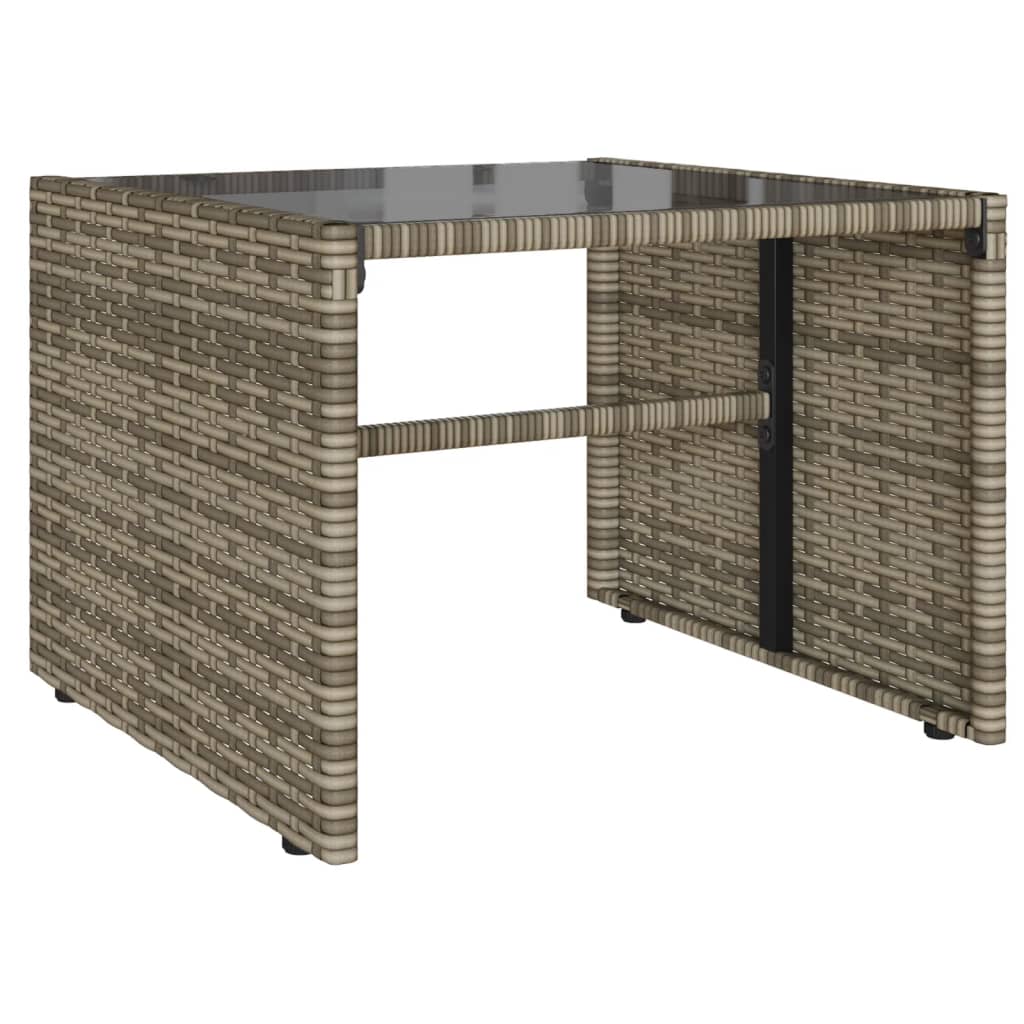 Salon de jardin 4 pcs avec coussins gris résine tressée - XIOS
