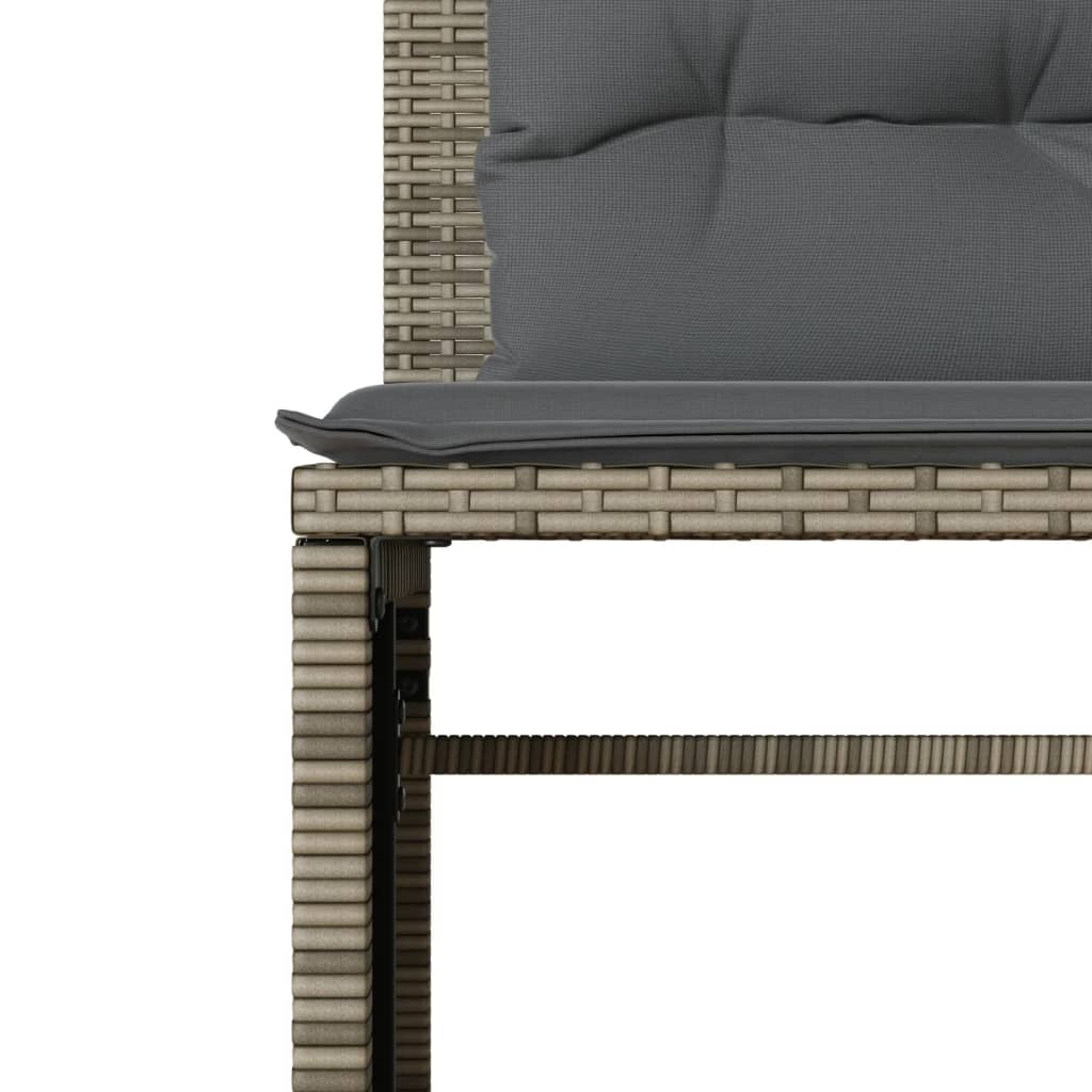 Salon de jardin 4 pcs avec coussins gris résine tressée - XIOS