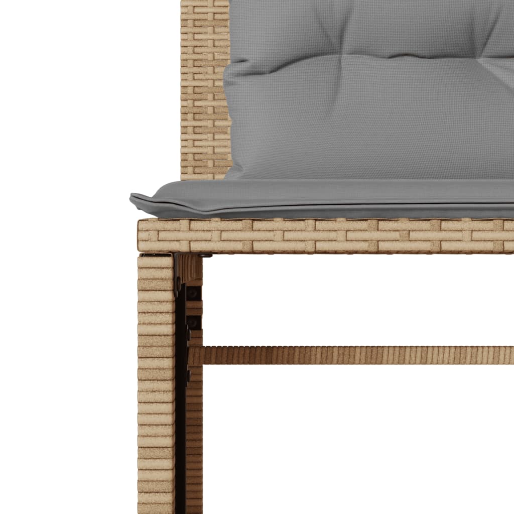 Salon de jardin avec coussins 4 pcs beige résine tressée - XIOS