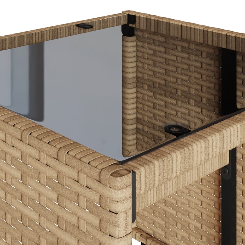 Salon de jardin avec coussins 4 pcs beige résine tressée - XIOS
