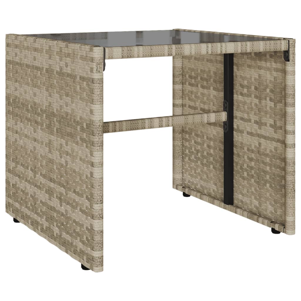 Salon de jardin 4 pcs avec coussins gris clair résine tressée Salons de jardin vidaXL