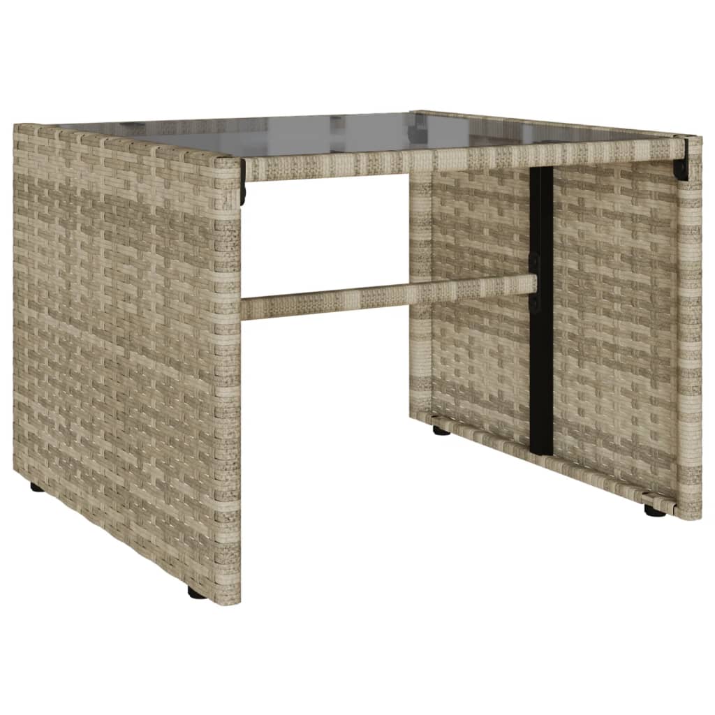 Salon de jardin 4 pcs avec coussins gris clair résine tressée Salons de jardin vidaXL