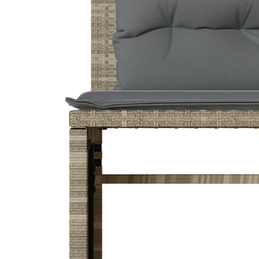 Salon de jardin 4 pcs avec coussins gris clair résine tressée Salons de jardin vidaXL