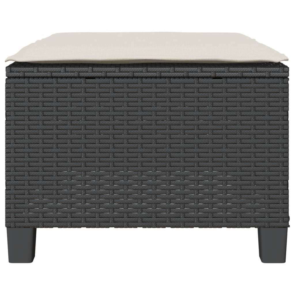Ensemble de bistro 3 pcs avec coussins noir résine tressée - XIOS