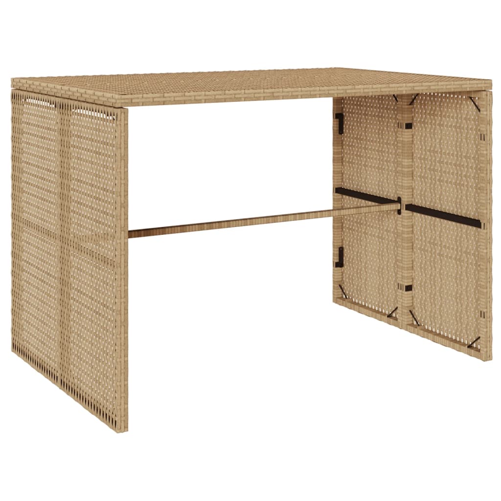 Ensemble à manger de jardin et coussins 3 pcs Beige poly rotin - XIOS