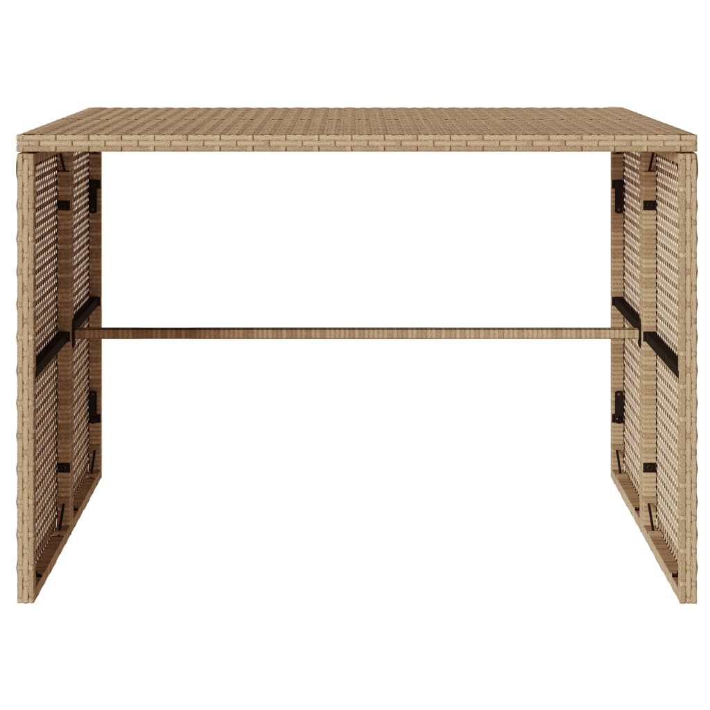 Ensemble à manger de jardin et coussins 3 pcs Beige poly rotin - XIOS