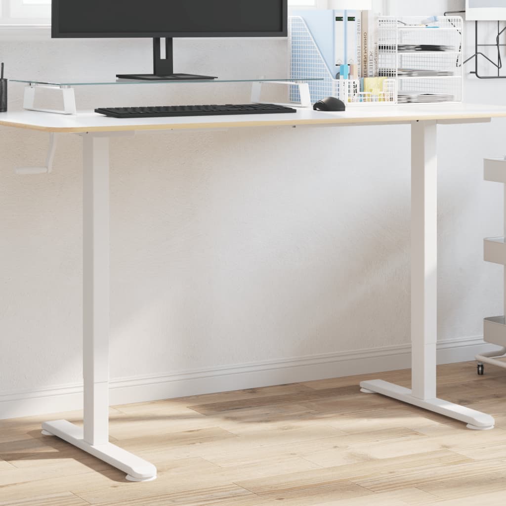 Cadre de bureau debout blanc (94-135)x60x(70-114) cm acier Bureaux vidaXL   