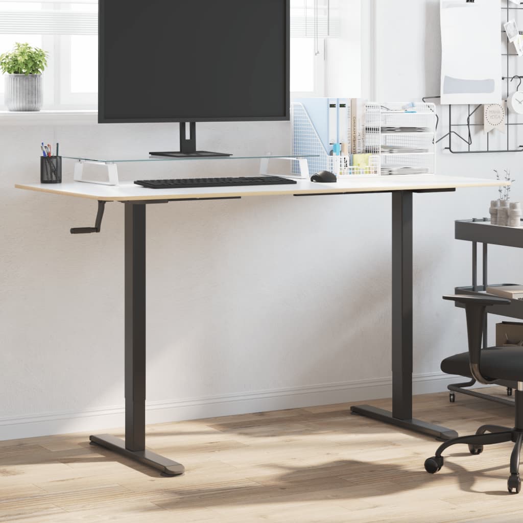 Cadre de bureau debout noir (94-135)x60x(70-114) cm acier Bureaux vidaXL   