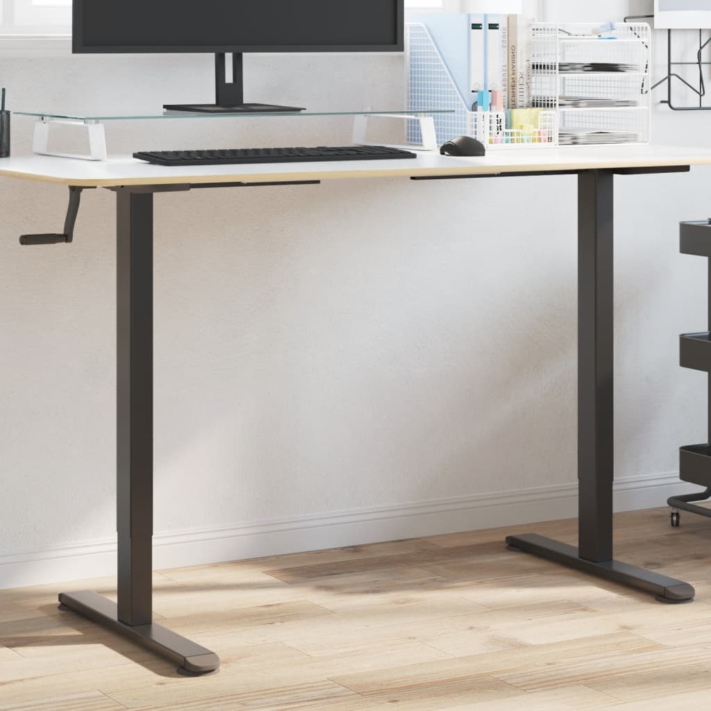 Cadre de bureau debout noir (94-135)x60x(70-114) cm acier Bureaux vidaXL   