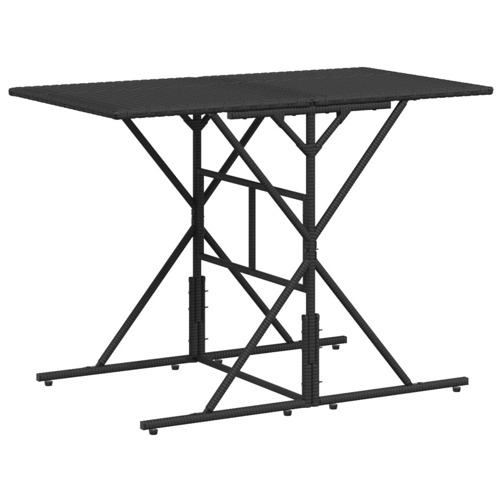 Ensemble à manger de jardin coussins 7 pcs noir résine tressée Salons de jardin vidaXL