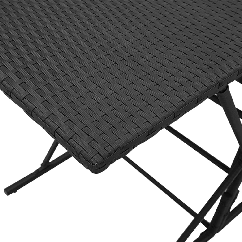 Ensemble à manger de jardin coussins 7 pcs noir résine tressée Salons de jardin vidaXL