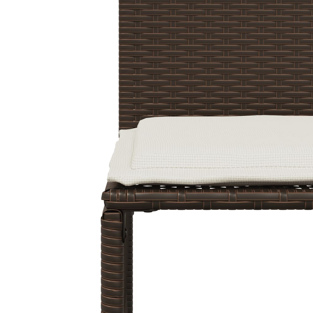 Ensemble à manger de jardin et coussins 7 pcs marron rotin Salons de jardin vidaXL