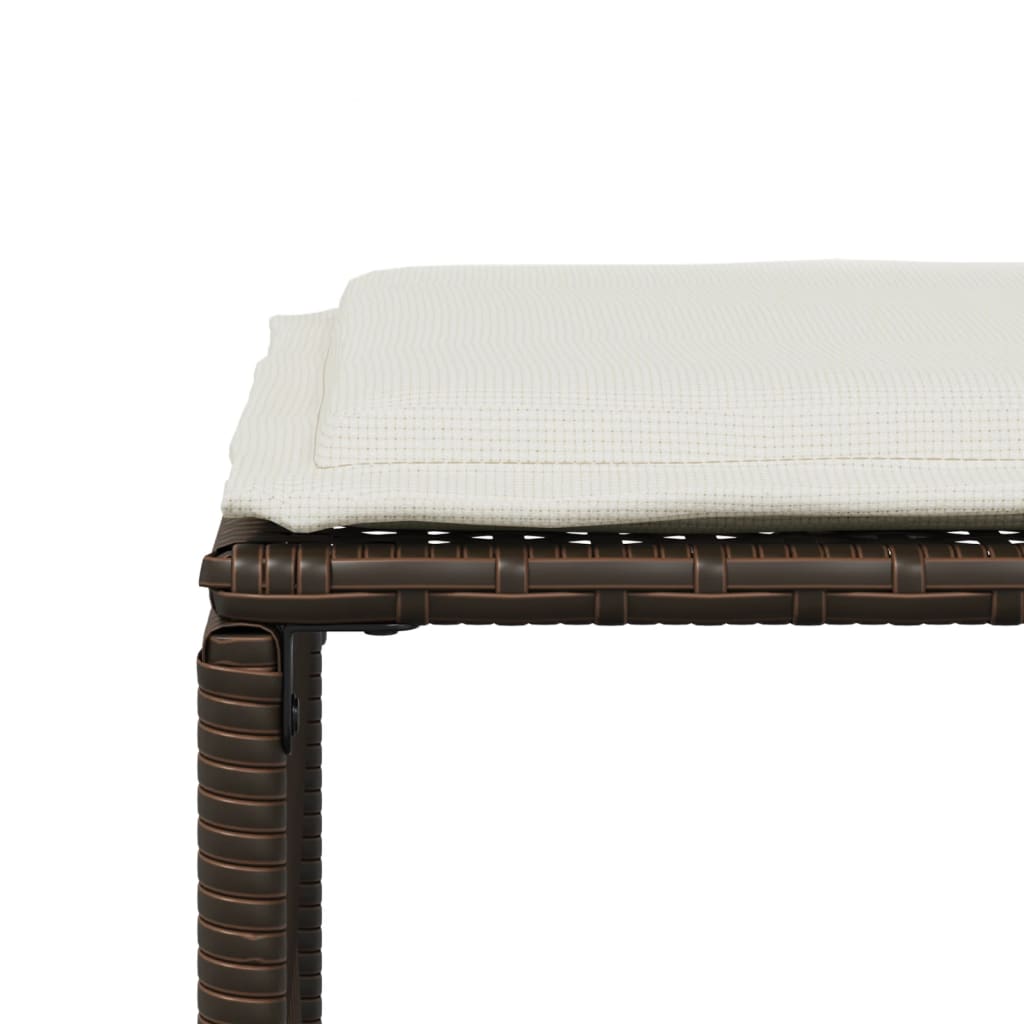 Ensemble à manger de jardin et coussins 7 pcs marron rotin Salons de jardin vidaXL
