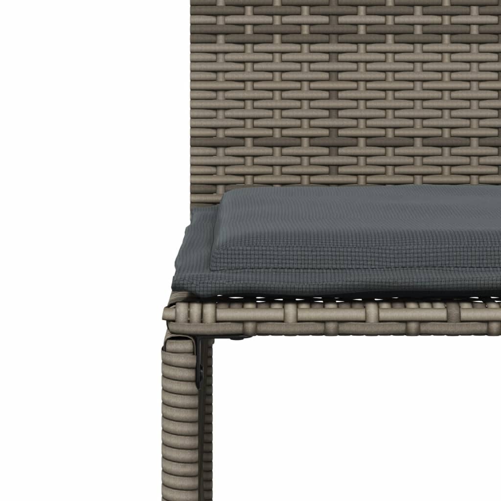 Ensemble à manger de jardin et coussins 7 pcs gris rotin - XIOS