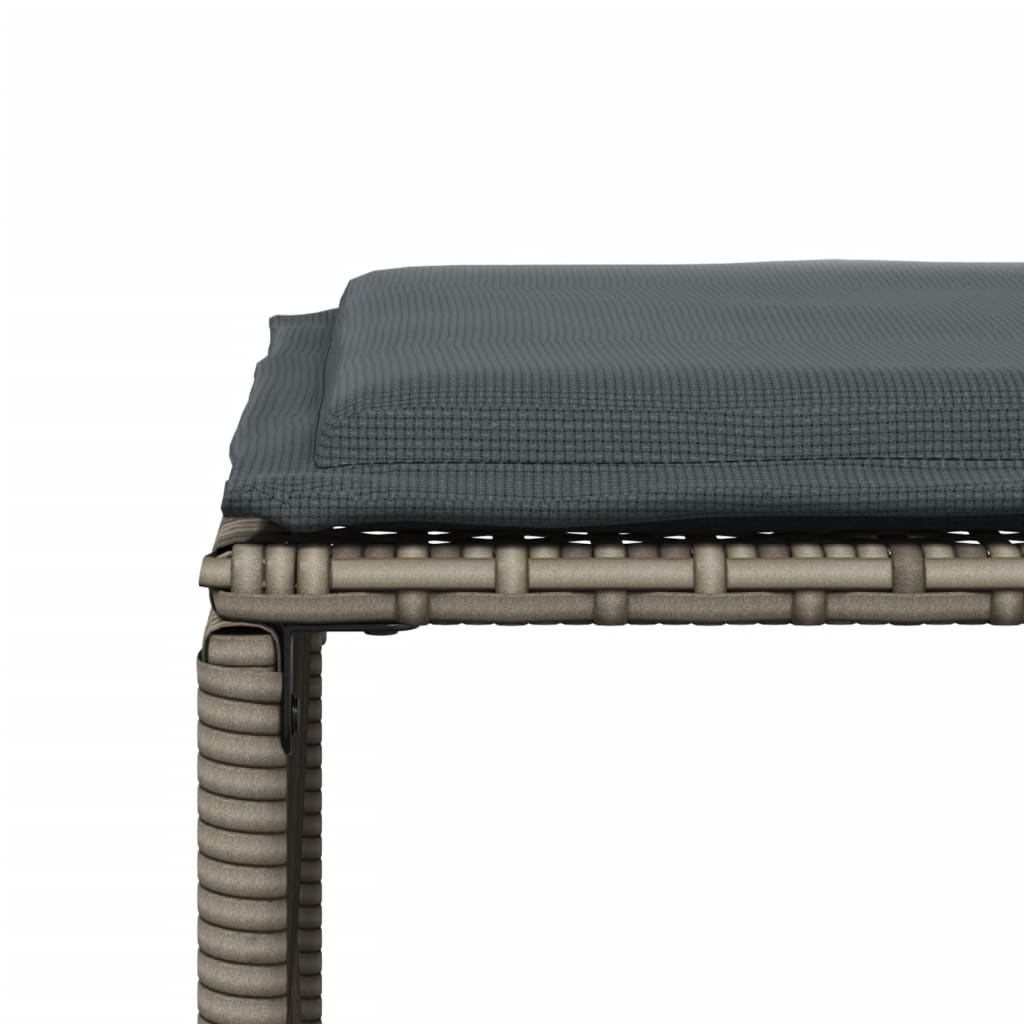 Ensemble à manger de jardin et coussins 7 pcs gris rotin - XIOS