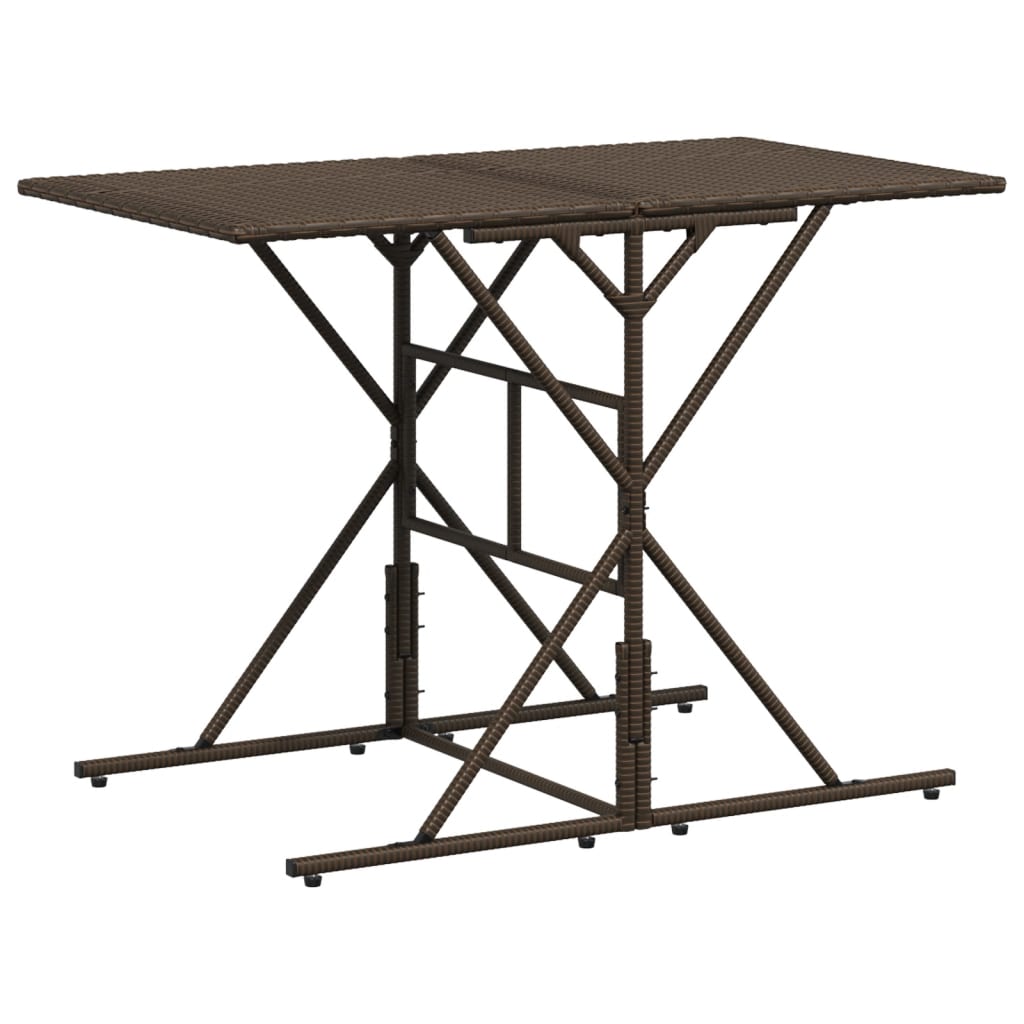 Ensemble à manger de jardin et coussins 7 pcs marron poly rotin - XIOS