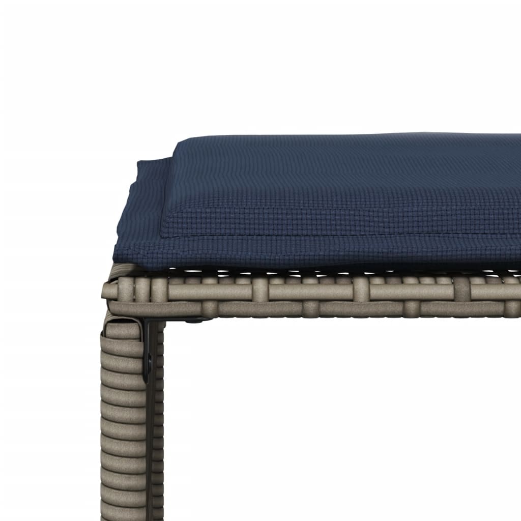 Ensemble à manger de jardin 7 pcs coussins gris résine tressée - XIOS