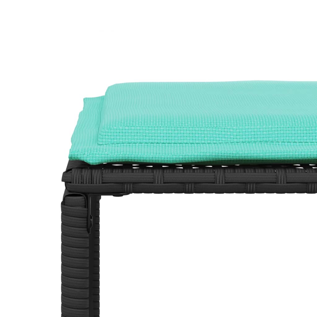 Ensemble à manger de jardin 7 pcs coussins noir résine tressée - XIOS