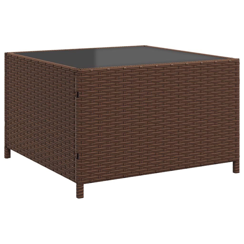 Canapé de jardin avec table et coussins en forme de L marron Salons de jardin vidaXL