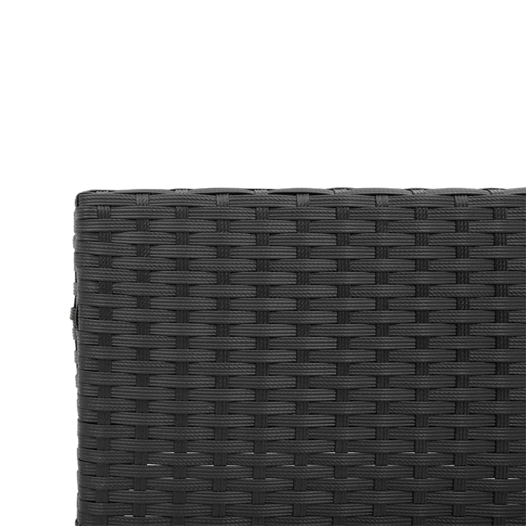 Canapé de jardin avec table et coussins en forme de L noir - XIOS
