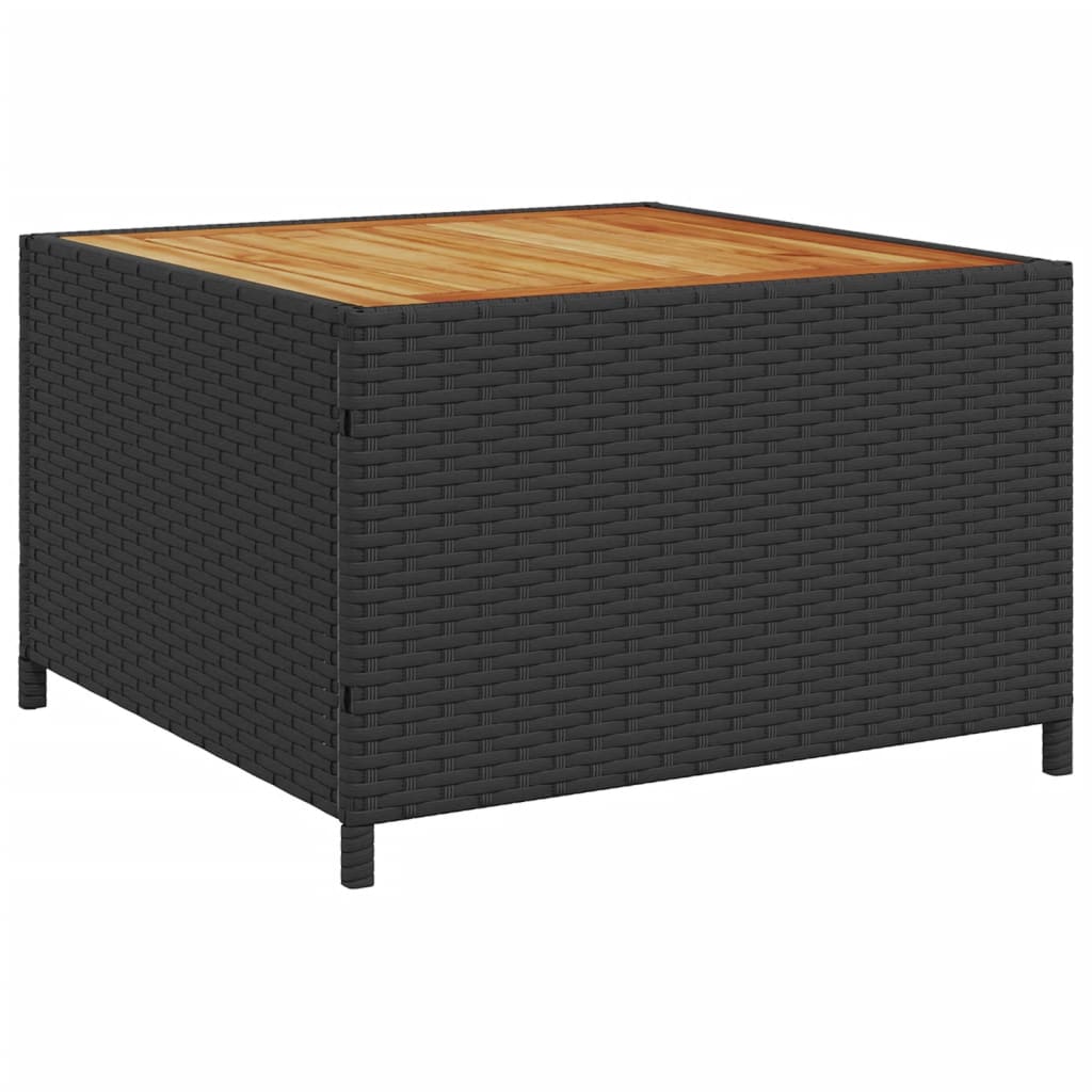 Canapé de jardin avec table et coussins en forme de L noir - XIOS