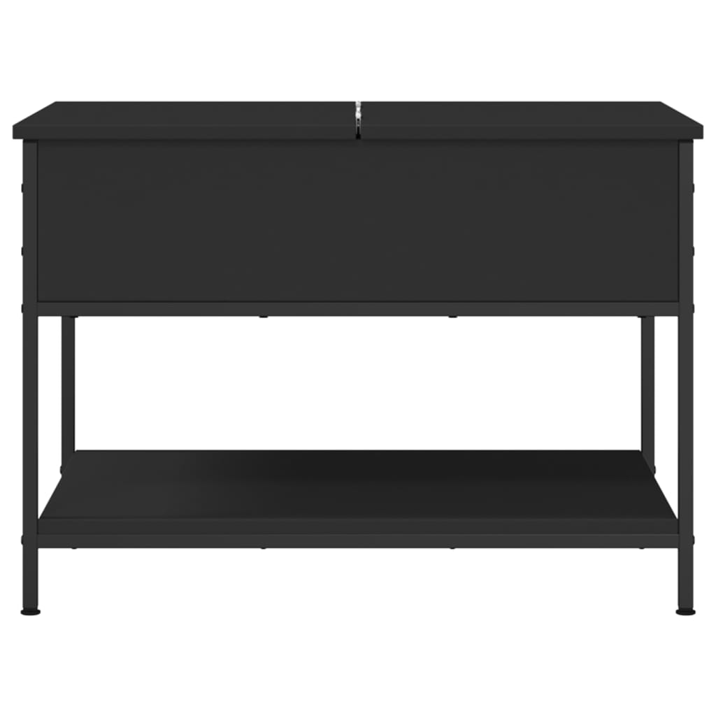 Table basse noir 70x50x50 cm bois d'ingénierie et métal - XIOS