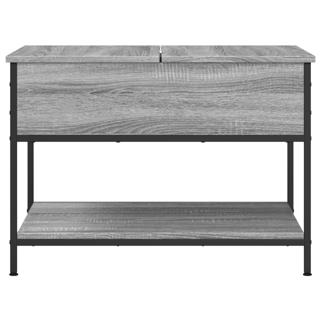 Table basse sonoma gris 70x50x50 cm bois d'ingénierie et métal - XIOS